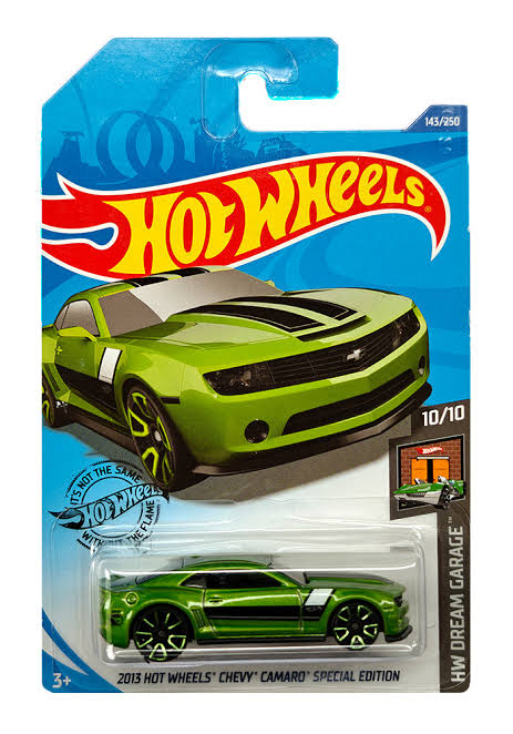 EXCLUSIVES Hot Wheels Treasure Hunts 2013 Hot Wheels Chevy Camaro Special Edition - Green - 2018 Card