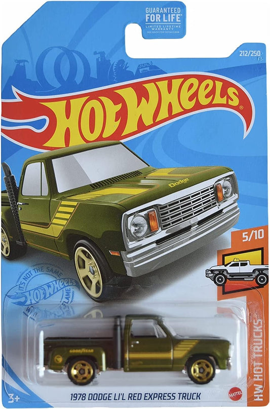 Collectible 1978 Dodge Li'l Red Express Truck - Hot Wheels Treasure Hunt Green Hot Trucks